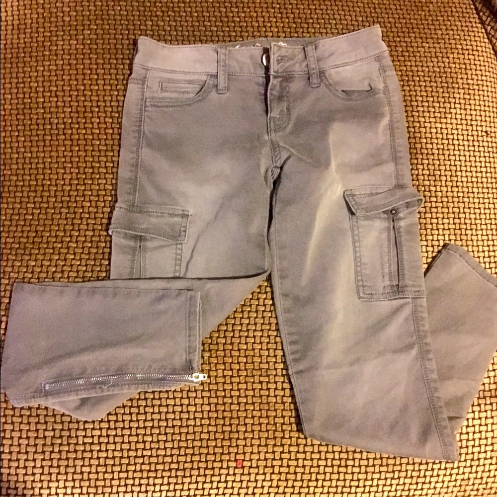 American eagle jeans jeggings stretch, size 00 gray